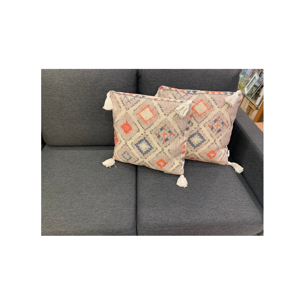 Funda cojin rombos tricolor 42x42cm