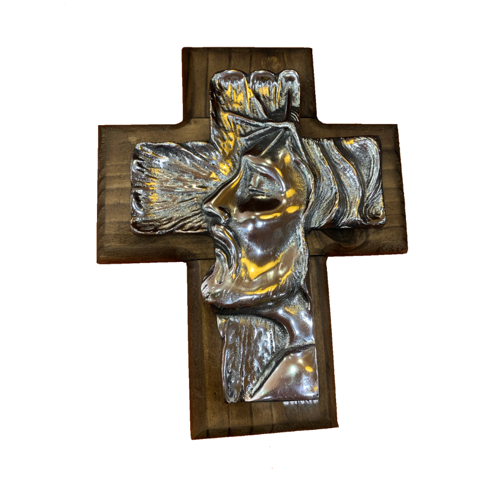 Peltre Cruz Rostro Cristo