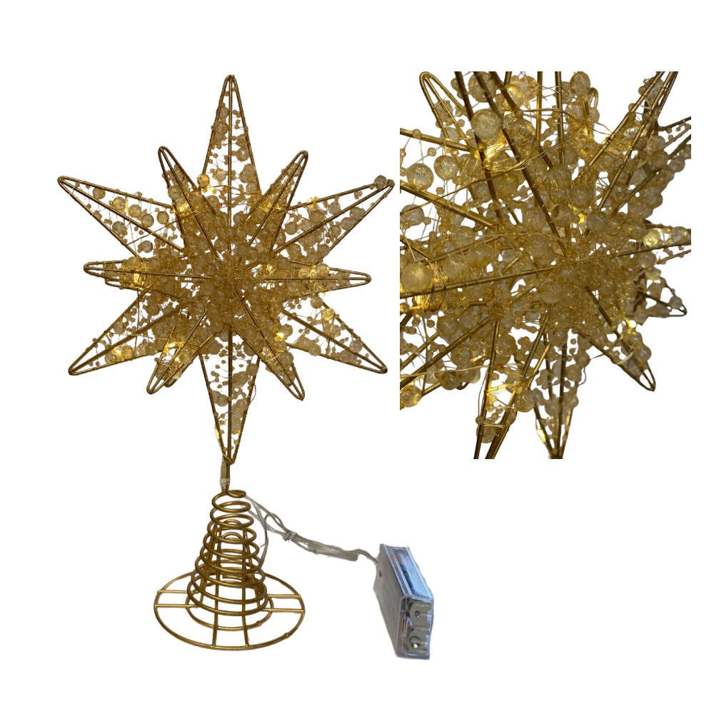 Estrella Perla para Árbol Navideño