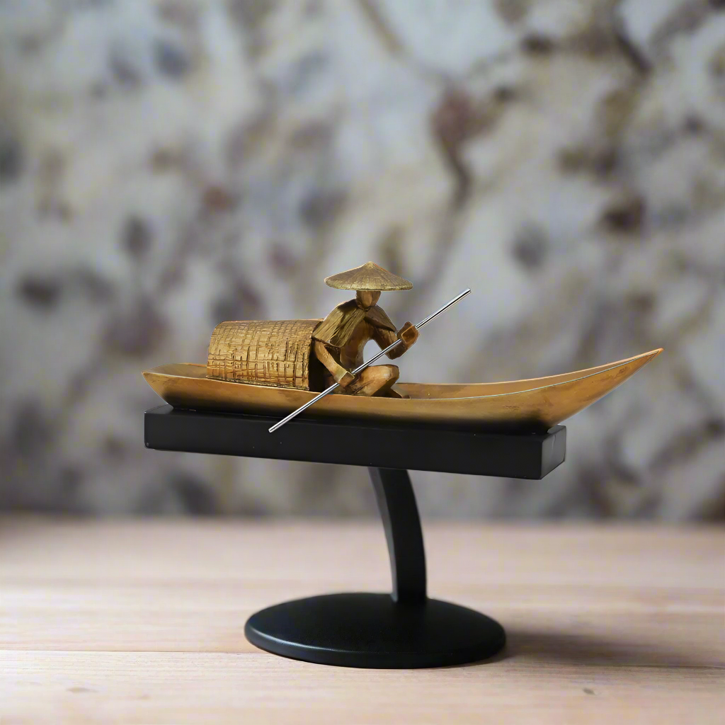 PESCADOR BALI SENTADO RESINA