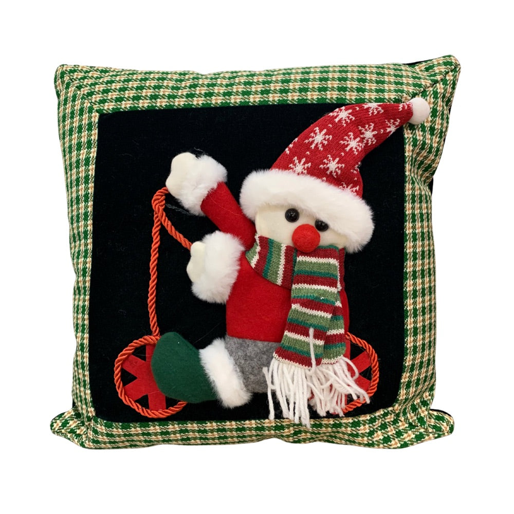 Cojines Navideños Regalo, Santa y Monito de nieve.