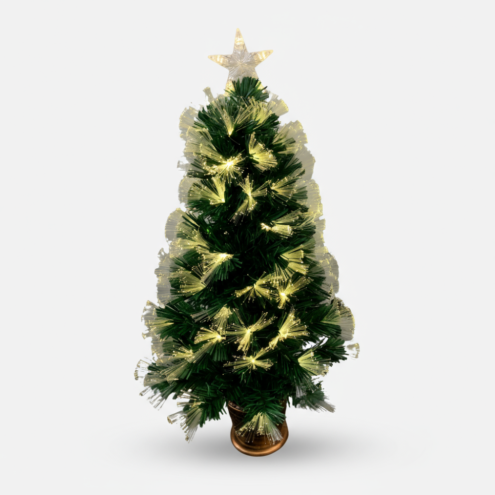 Árbol Navideño 90cm Fibra y Estrella