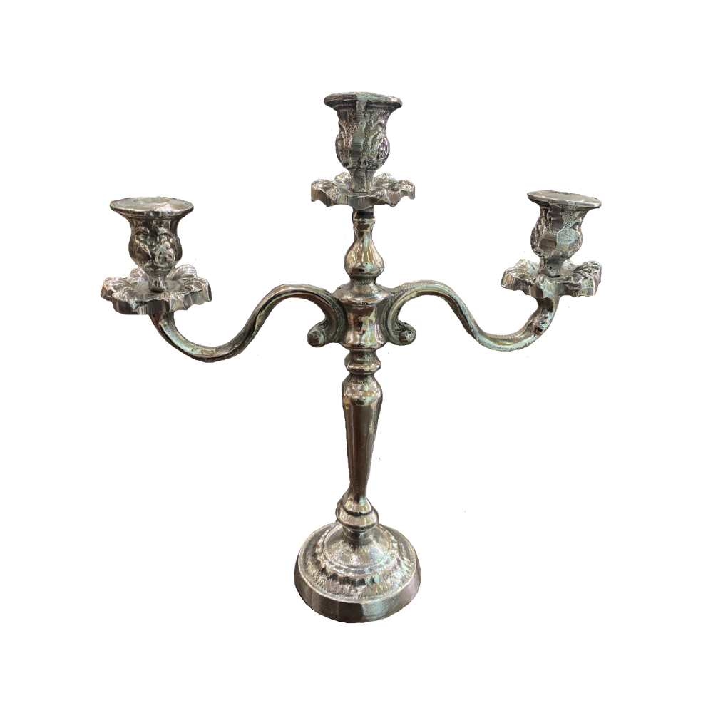Peltre Candelabro 3 Velas