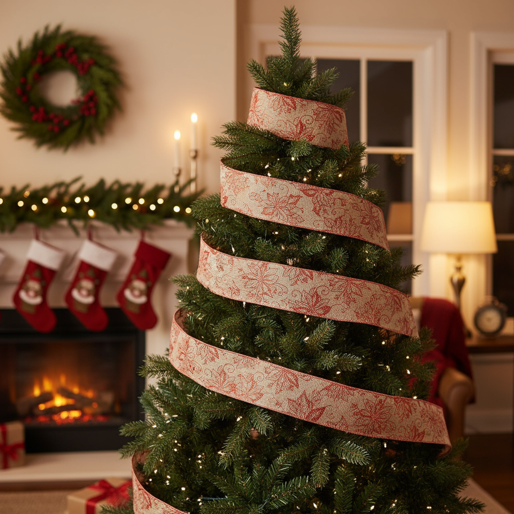 Cintas Decorativas para Árbol de Navidad