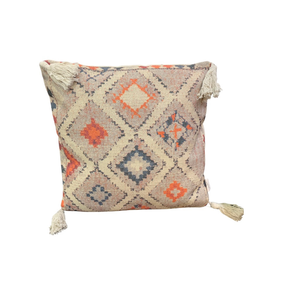 Funda cojin rombos tricolor 42x42cm