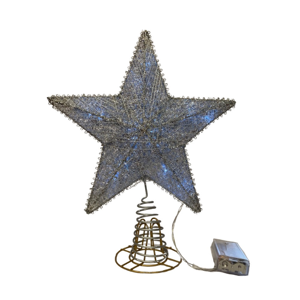 Estrella Plata para árbol navideño