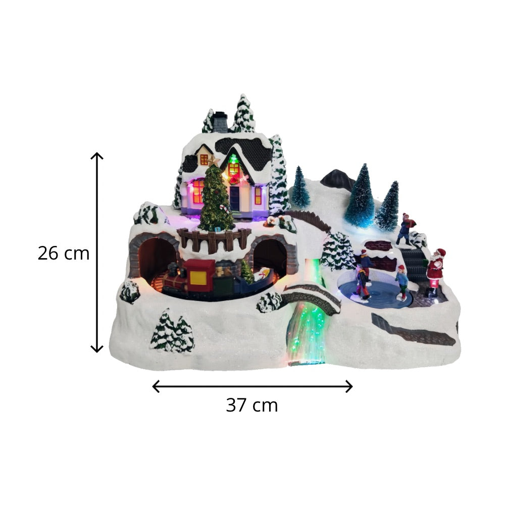 Villa Navideña Tren y Pista de Patinaje