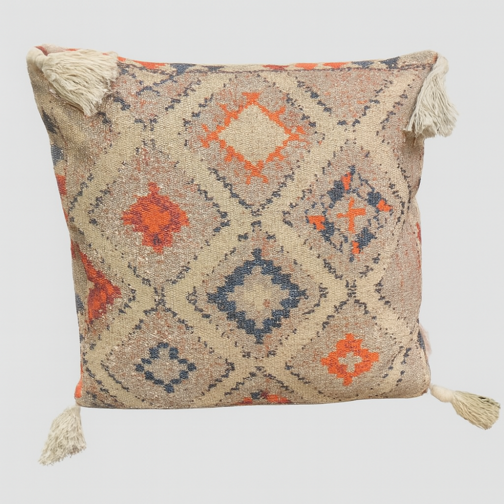 Funda cojin rombos tricolor 42x42cm