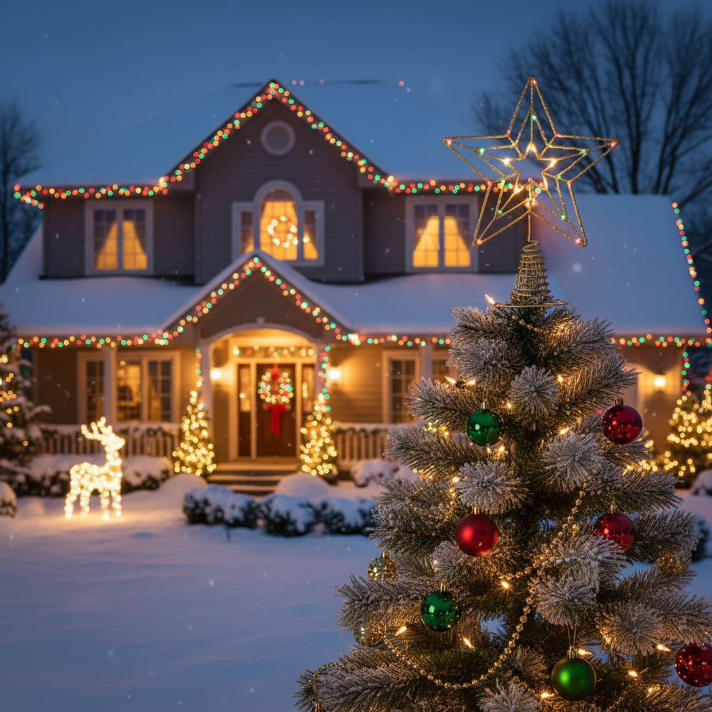 Estrella Neón para Árbol Navideño