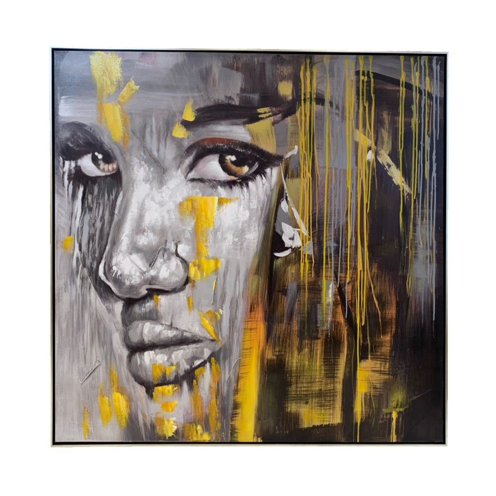 Cuadro Rostro Plomo London 120x120