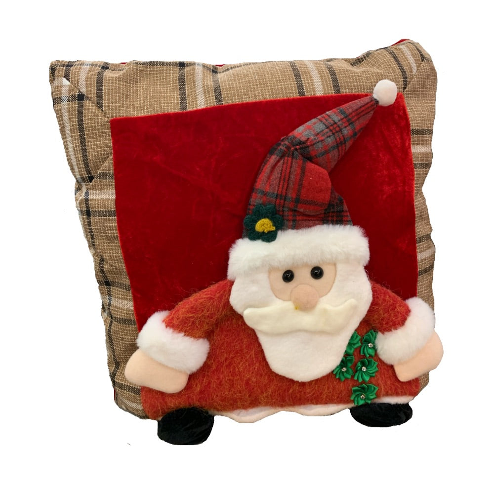 Cojines Navideños Regalo, Santa y Monito de nieve.