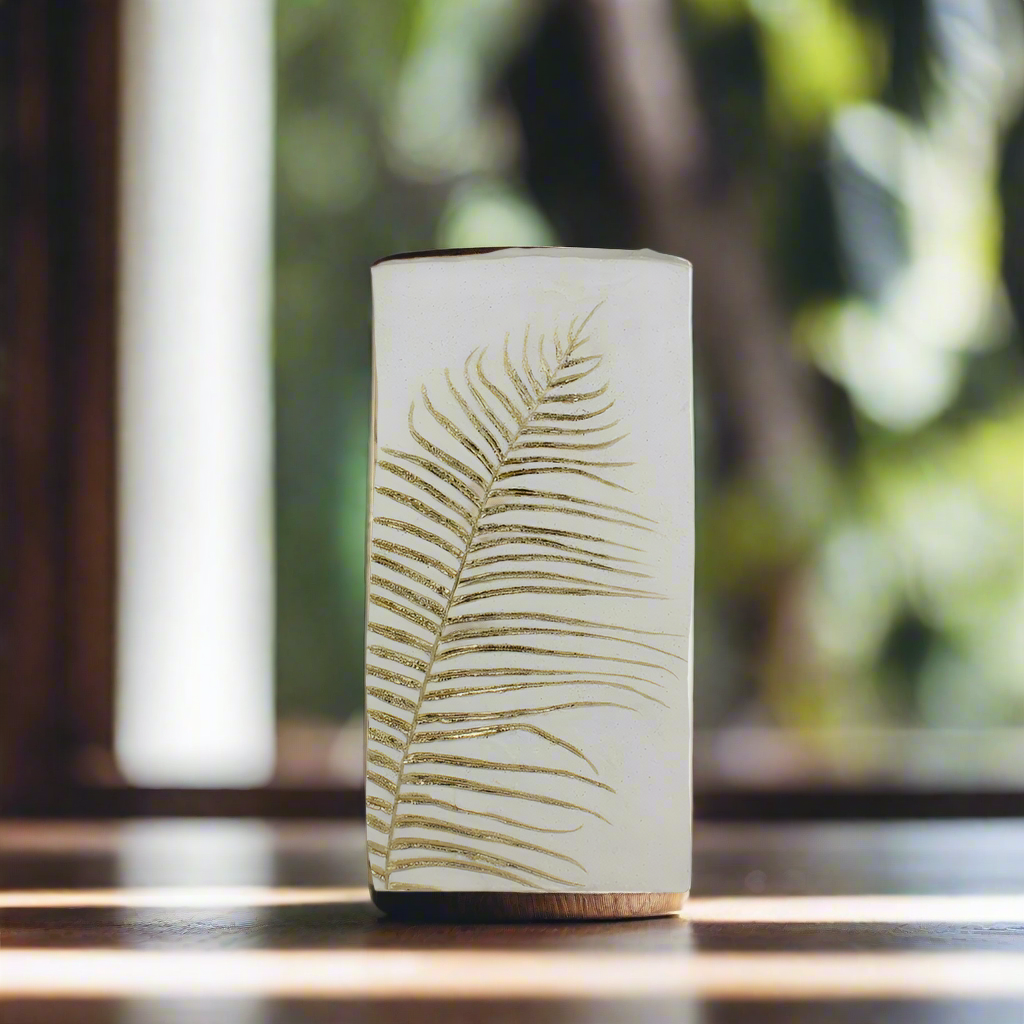 JARRON HOJA ORO GRANDE