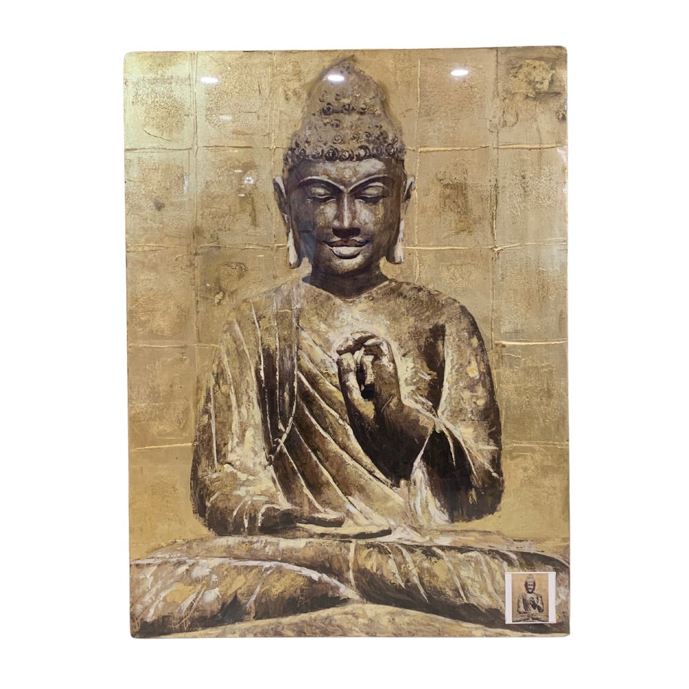 Cuadro Buda Dorado Meditando 120x90