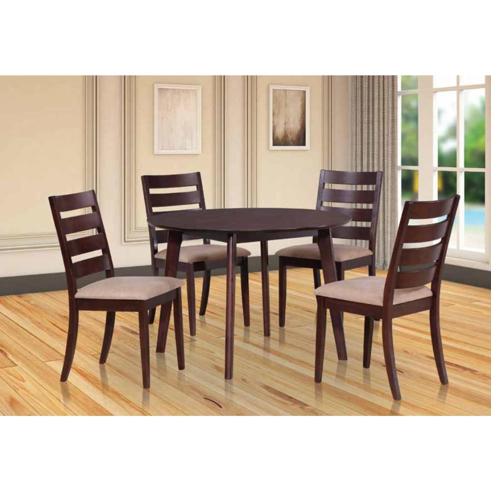 Juego Comedor Redondo Amber 4 Sillas