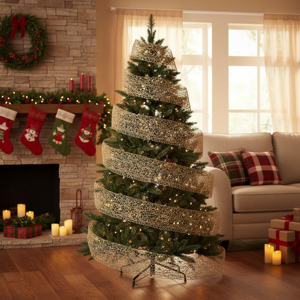 Cintas Decorativas para Árbol de Navidad