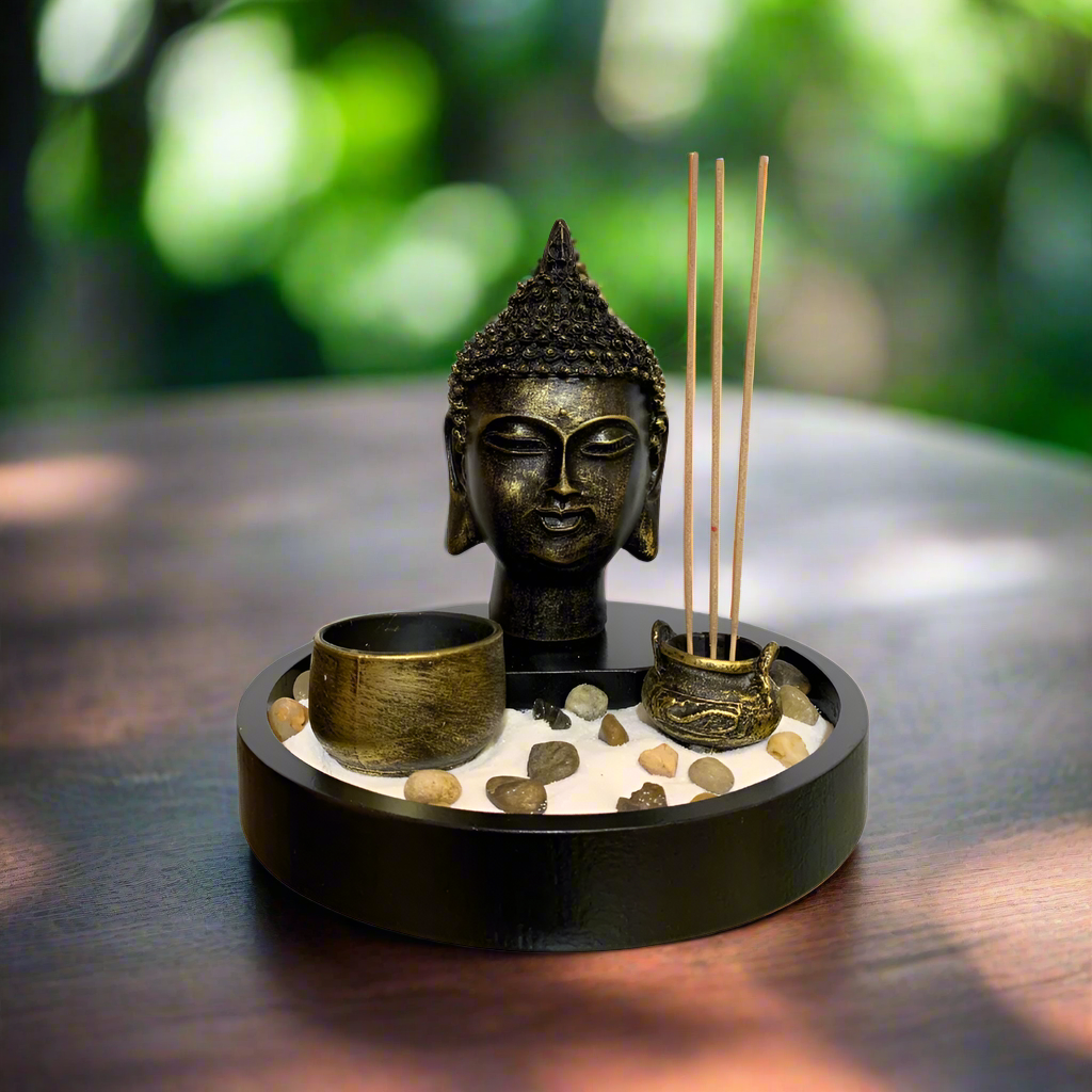 Cabeza Buda 3  Inciensos y Porta Vela