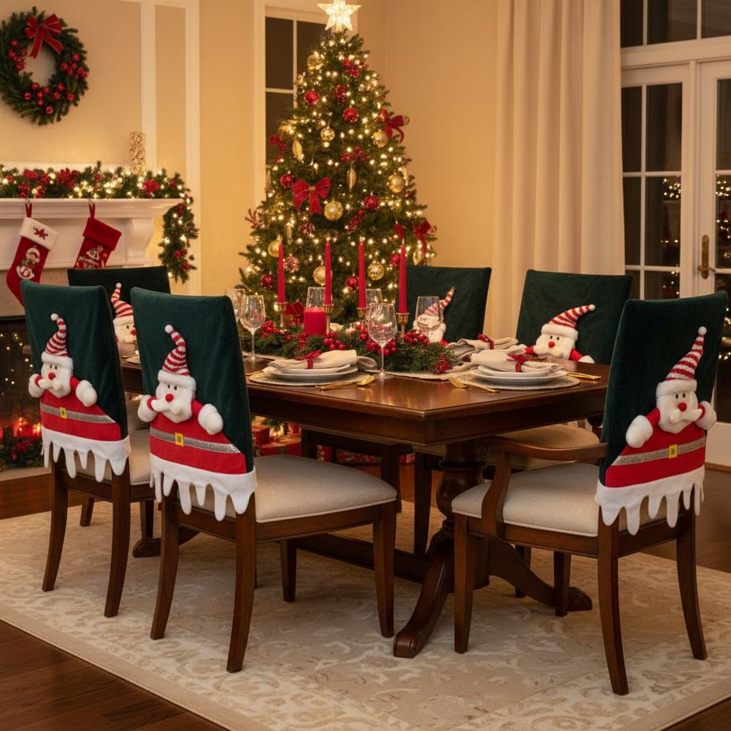 Fundas de Sillas Navideñas 44x49 cm
