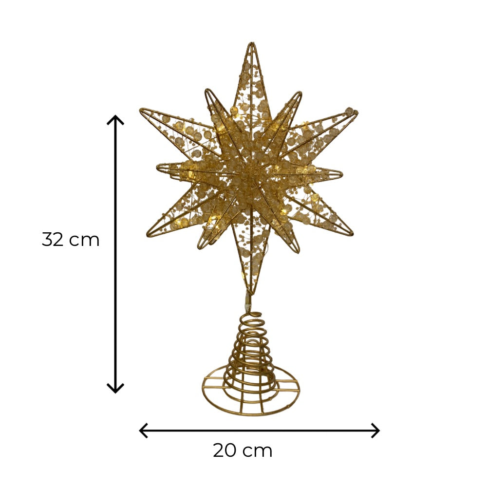 Estrella Perla para Árbol Navideño