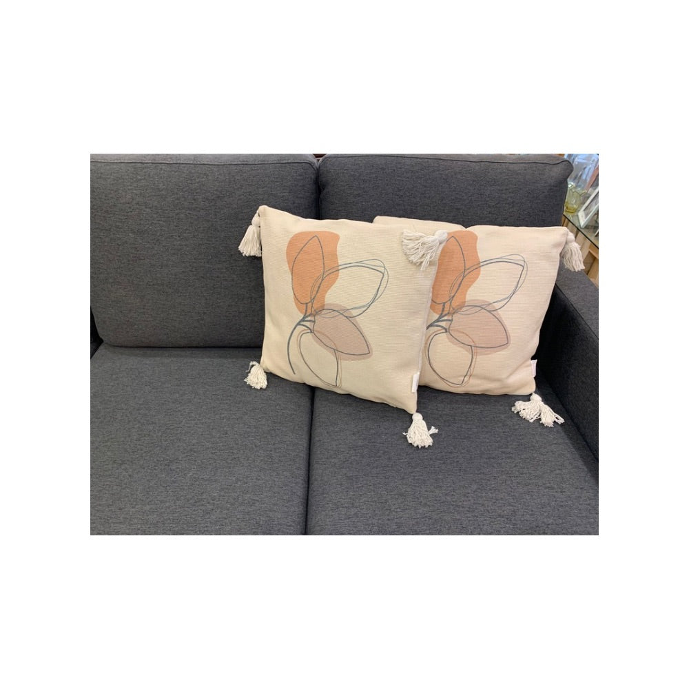 Funda cojin hojitas 42x42cm
