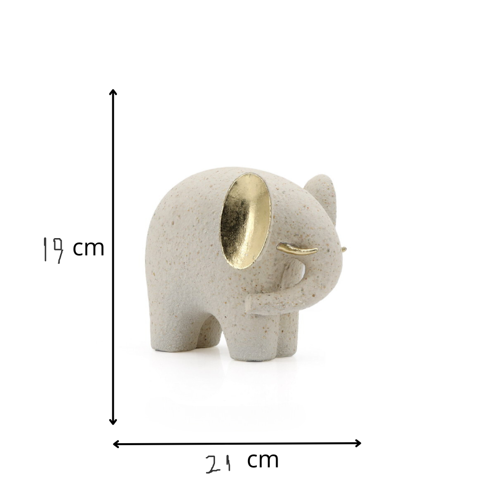 Elefante Piedra Arena Oro