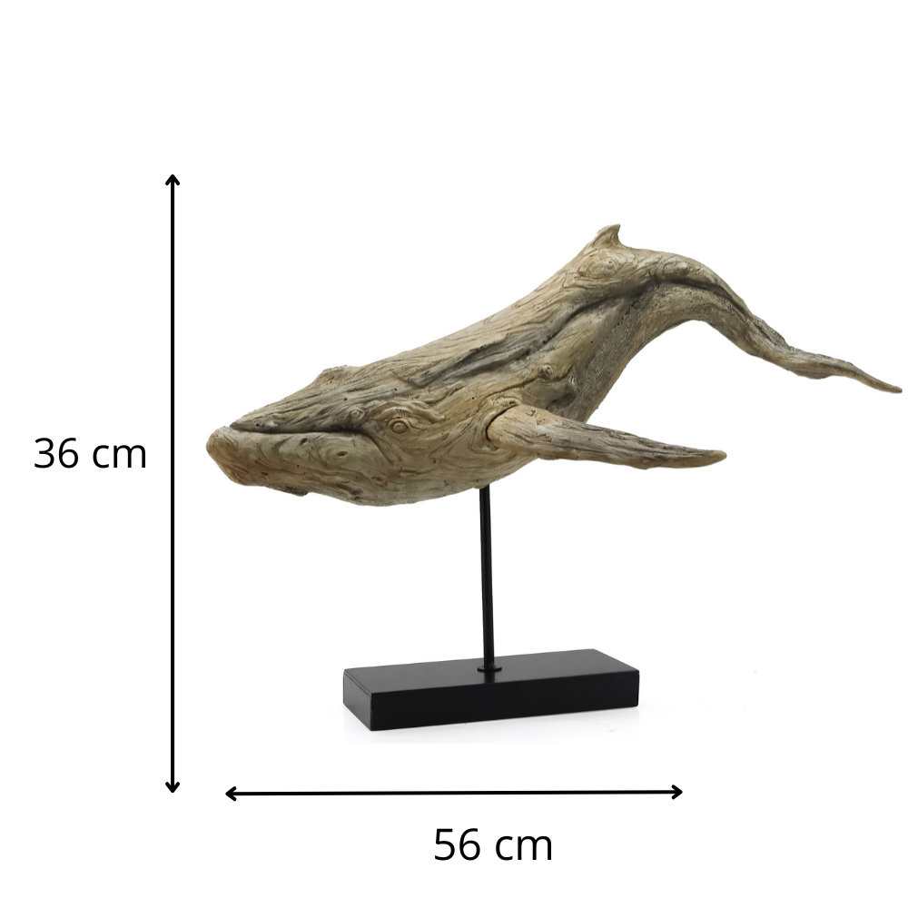BALLENA RESINA CON SOPORTE