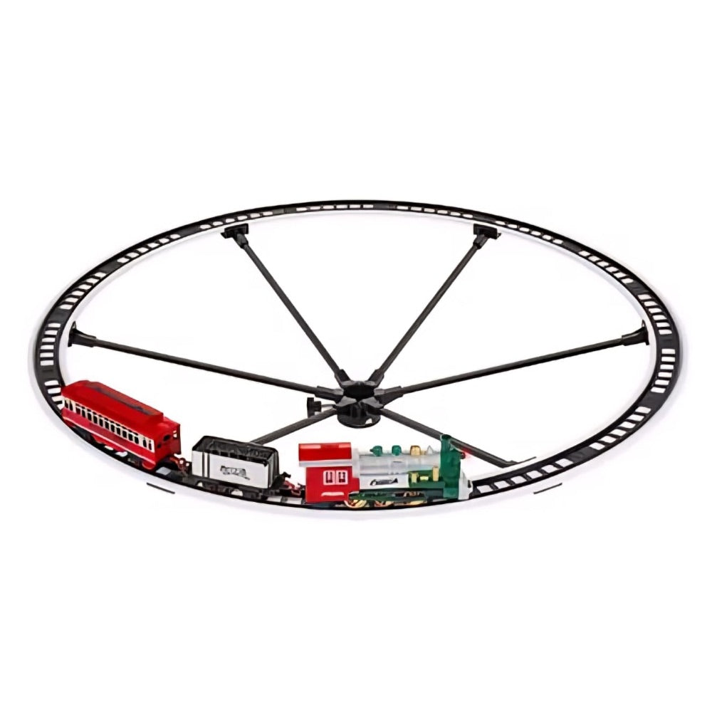 Tren navideño con soporte para árbol navideño