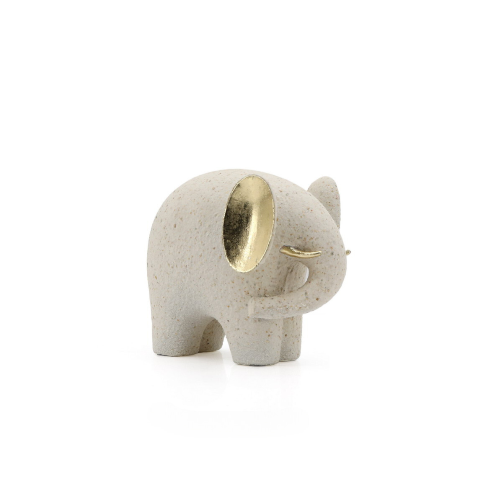 Elefante Piedra Arena Oro