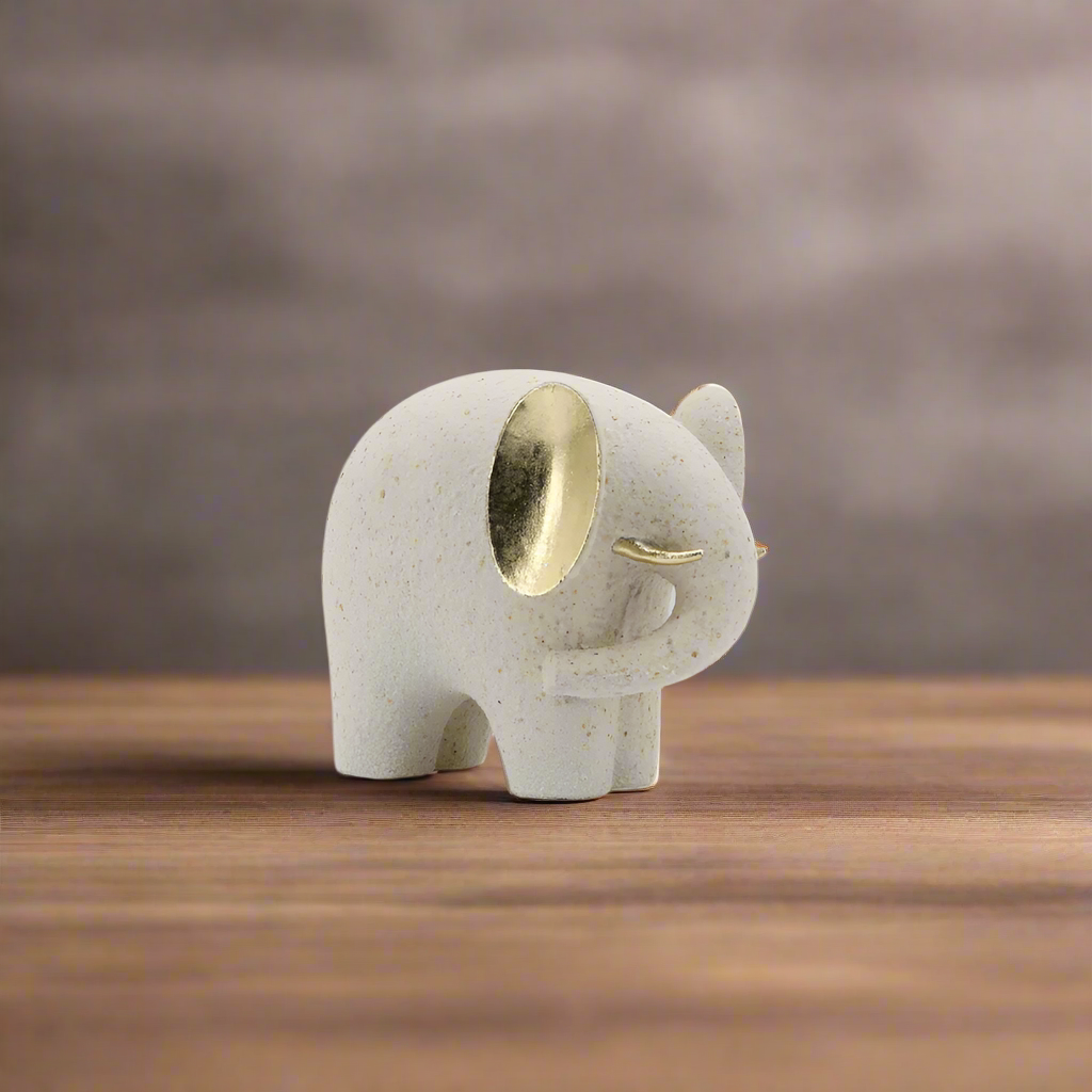 Elefante Piedra Arena Oro