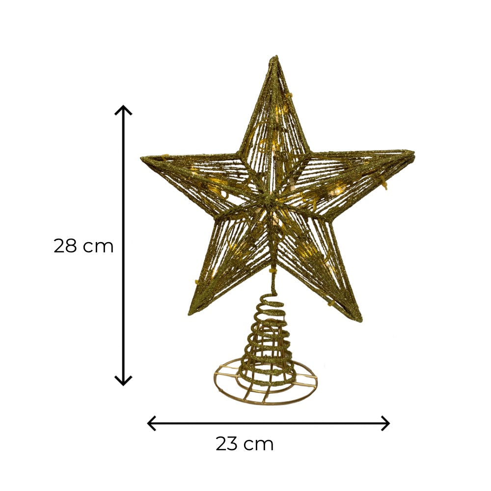 Estrella de árbol dorada 3D