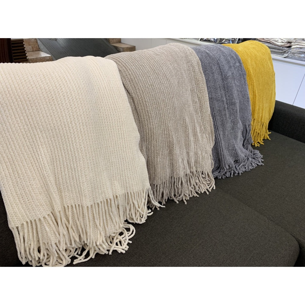 Manta Chenille 200x130 cm – Suavidad y estilo para tu hogar