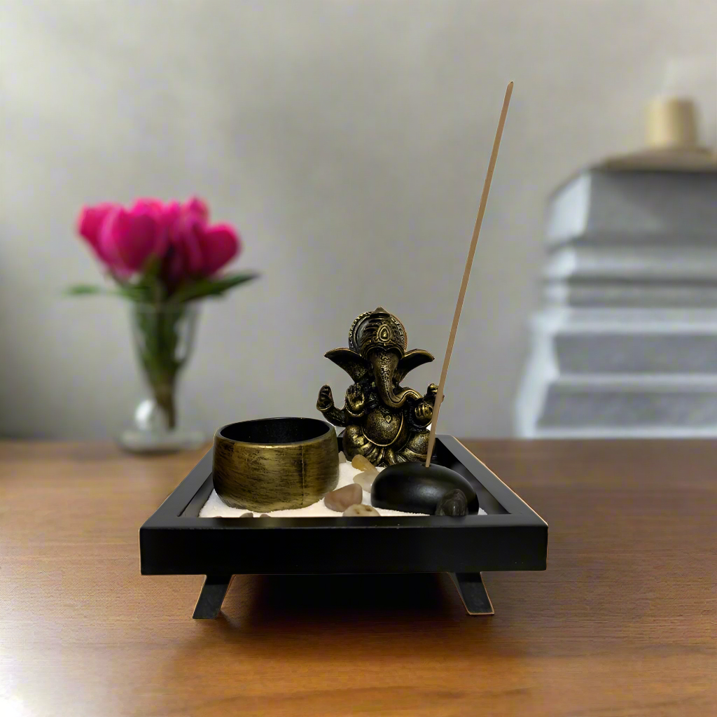 Ganesha Incienso y Porta Vela