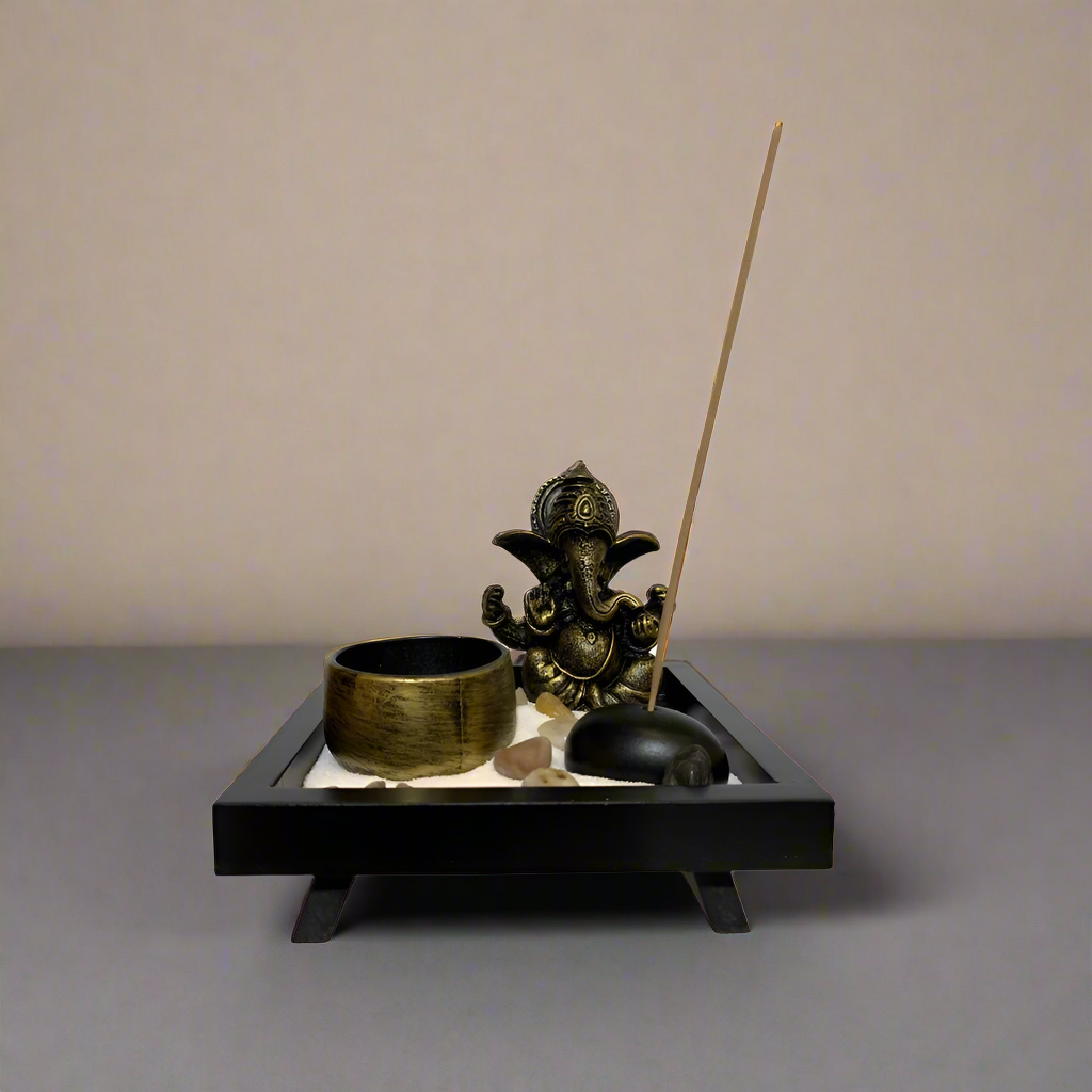 Ganesha Incienso y Porta Vela
