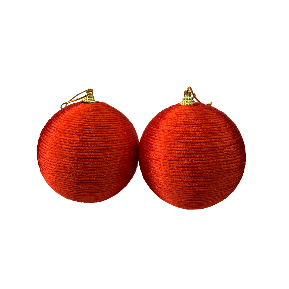 Set x 2 Bolas Rojas Navidad