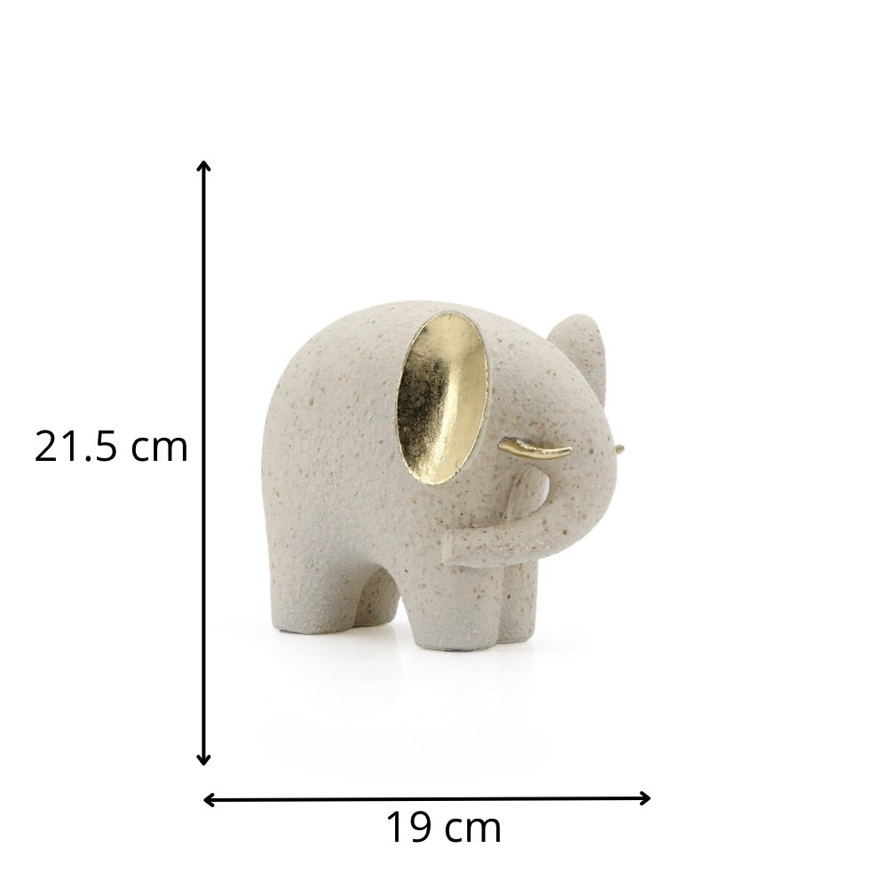 Elefante Piedra Arena Oro