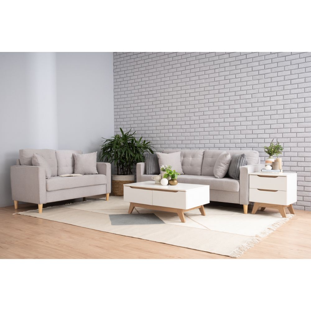 SOFA SLAVIA GRIS 3 CUERPOS