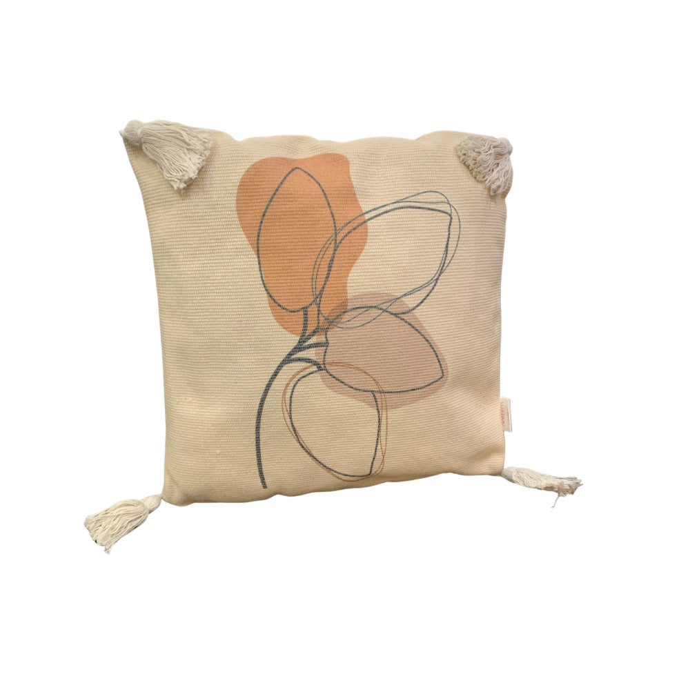 Funda cojin hojitas 42x42cm