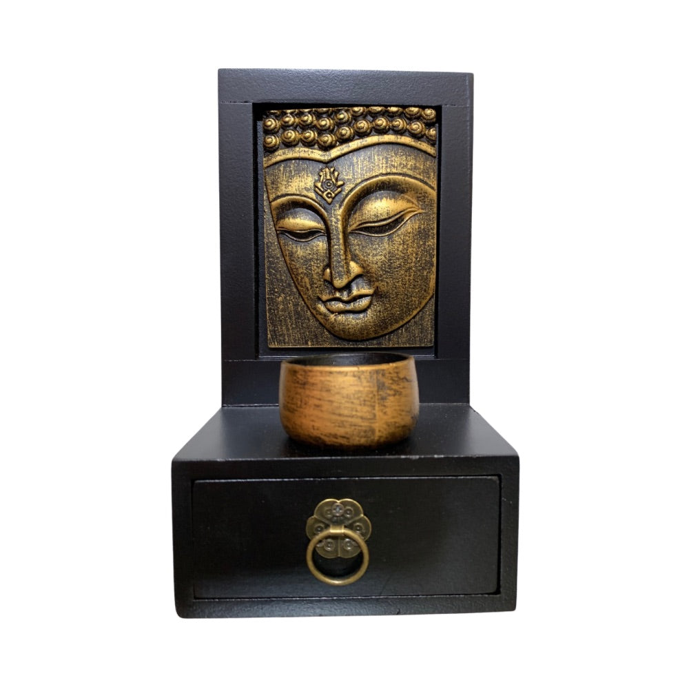 Porta vela buda oro