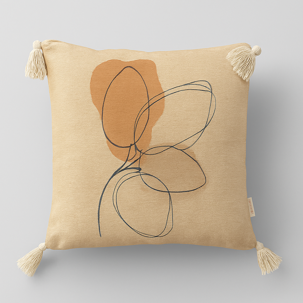 Funda cojin hojitas 42x42cm