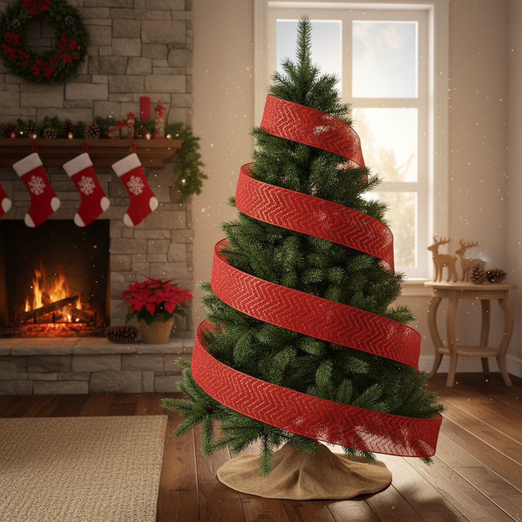 Cintas Decorativas para Árbol de Navidad