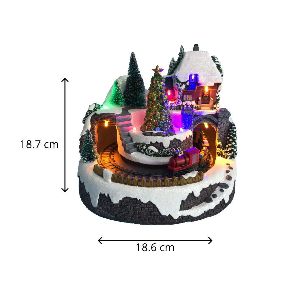 Villa Navideña con Tren