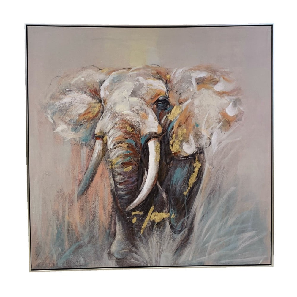 Cuadro Enmarcado Elefante Africano 100x100