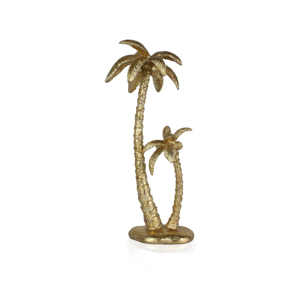 PALMERA DOBLE ORO RESINA